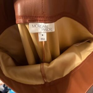 Coffee toffee leather pants